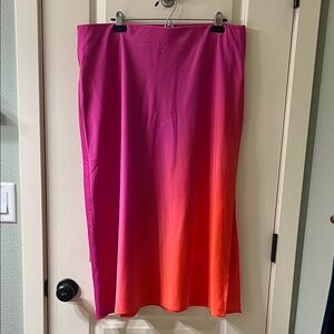 a new day A-Line Midi Pink and Orange Gradient Skirt